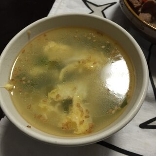 わかめの中華風卵スープ